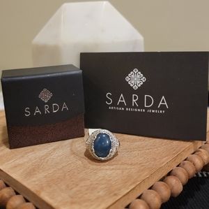 SARDA Teal Apatite and Mint Kyanite Sterling Silver Ring